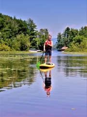 Paddle boarding in Piper cove