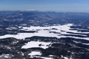 Aerial winter view of Squam