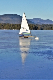 Ice sailing on Squam