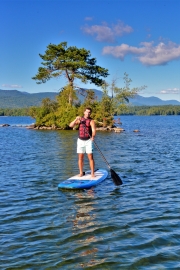 Yard Island paddle boarder