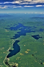 Aerial view of Squam Lakes region