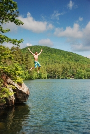 "Jumping Rock", Squam Lake