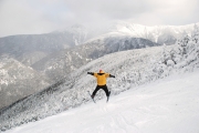 Skier on Cannon Mountain