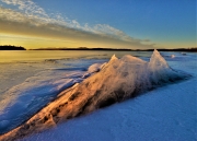 Ice formations on Lake Winnipesaukee