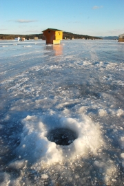 Ice Fishing on Lake Winnipesaukee