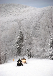 Snowmobiling in Franconia Notch